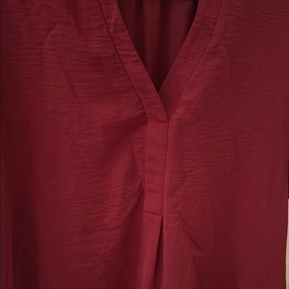 Entro Deep Red Blouse - Picture 8 of 10